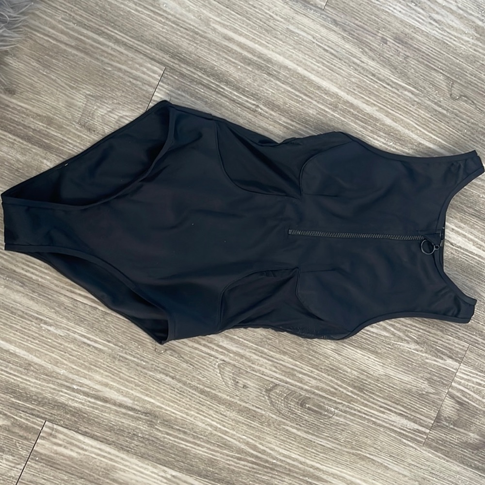 Kendall and Kylie one piece sheer cutout swimsuit